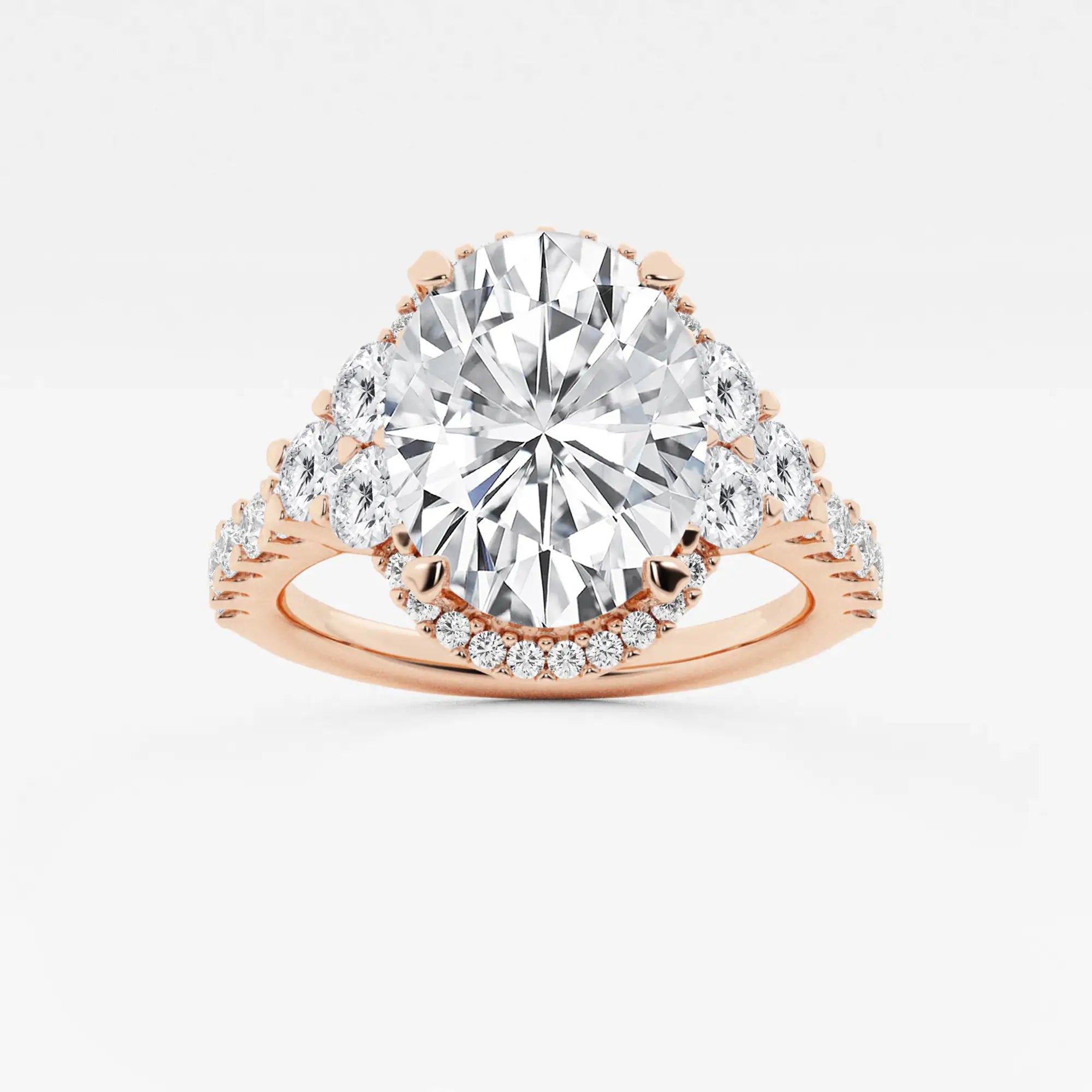 Aurelia Oval Lab Grown Diamond Halo Engagement Ring