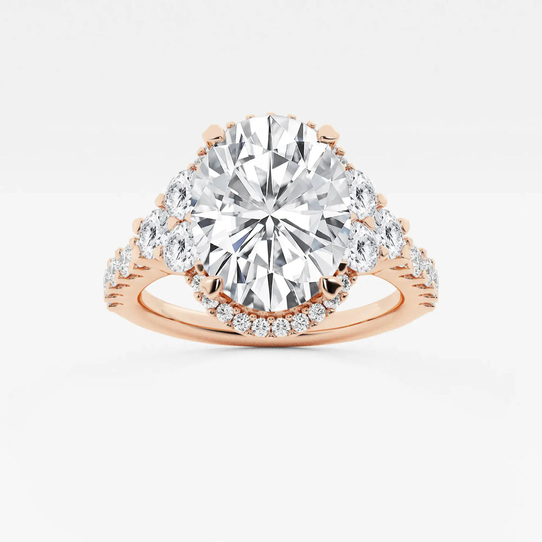 Aurelia Oval Lab Grown Diamond Halo Engagement Ring