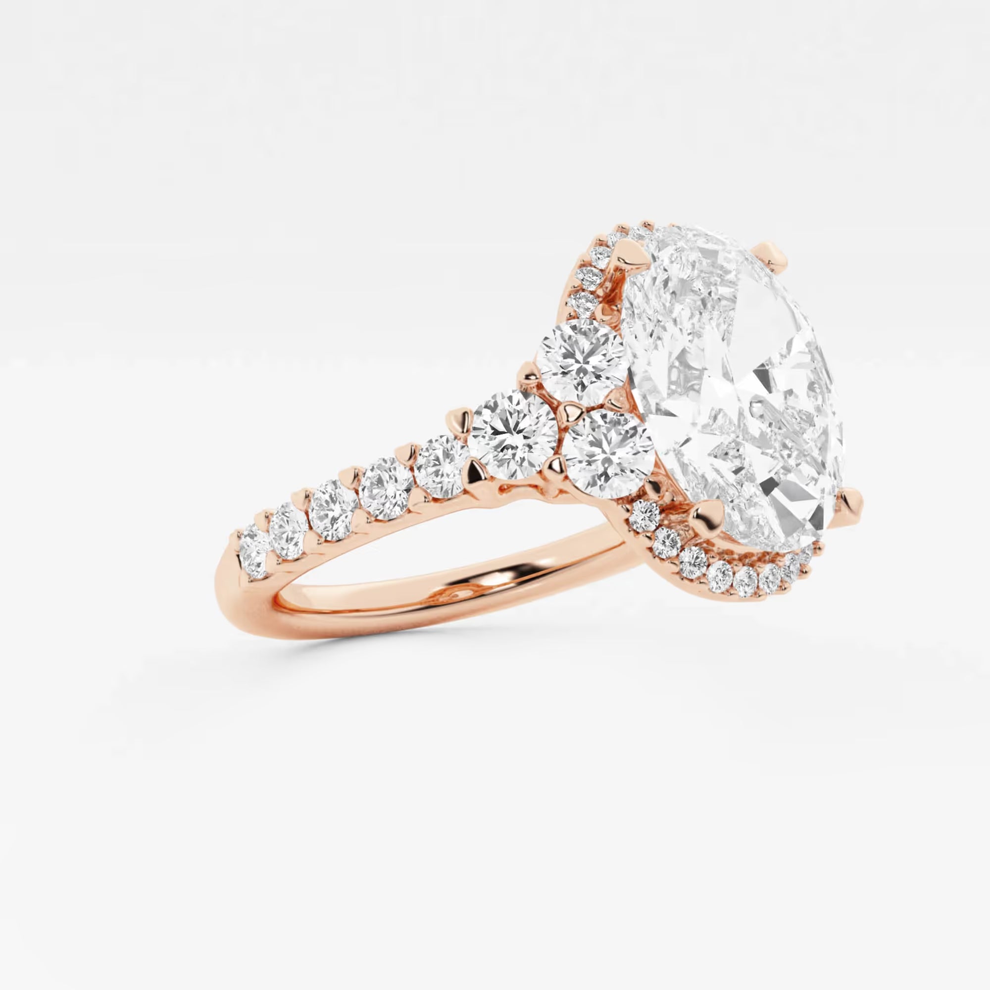 Aurelia Oval Lab Grown Diamond Halo Engagement Ring
