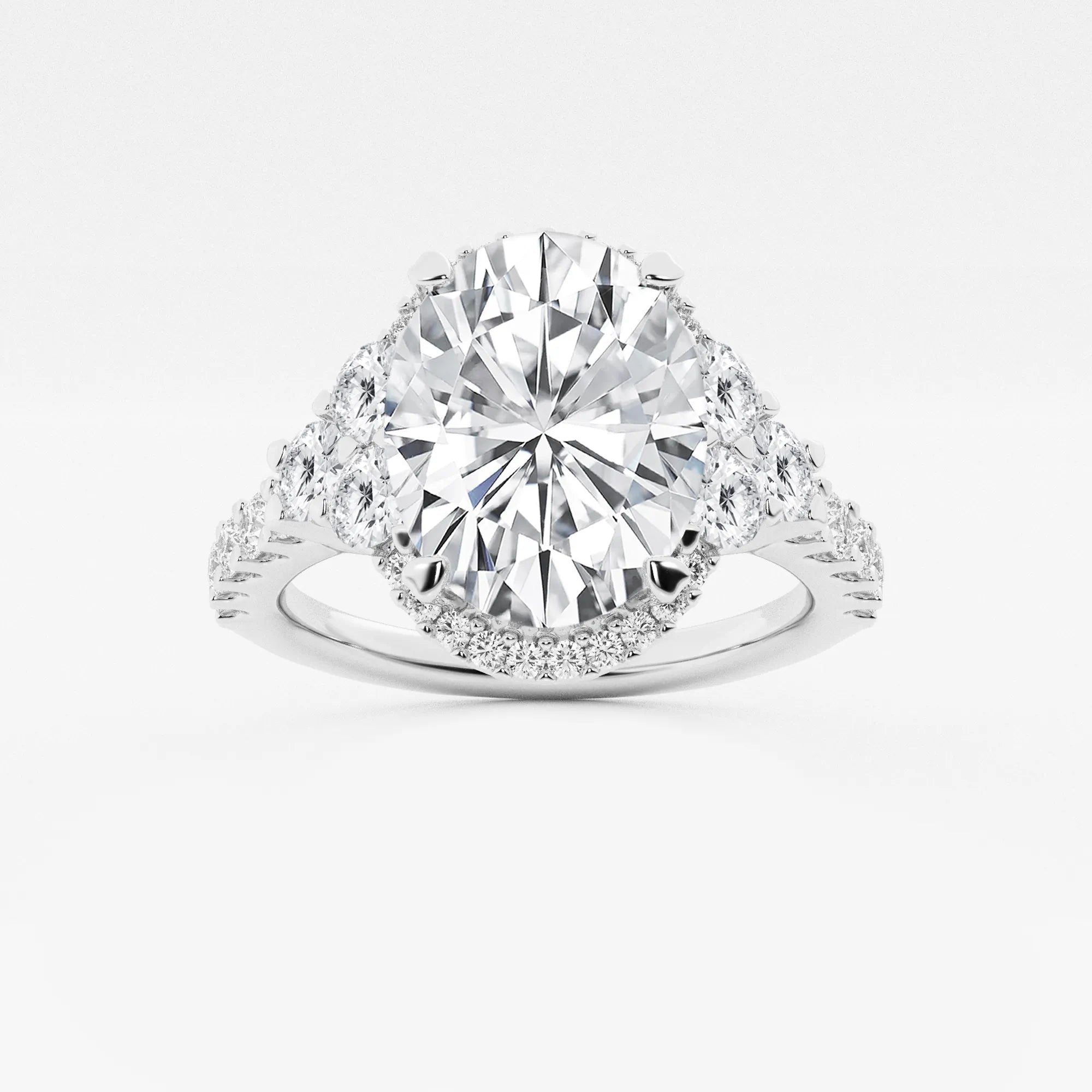 Aurelia Oval Lab Grown Diamond Halo Engagement Ring
