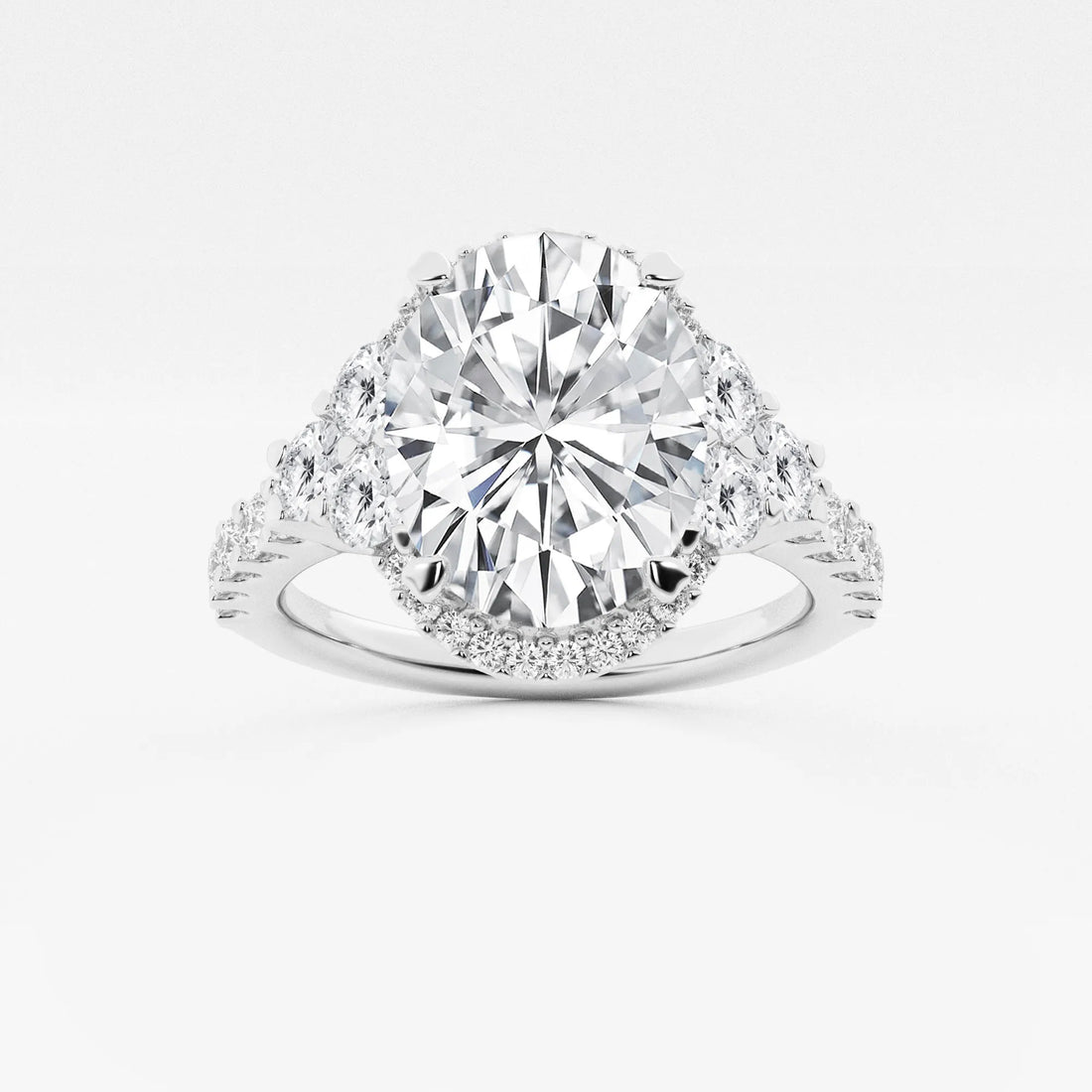 Aurelia Oval Lab Grown Diamond Halo Engagement Ring