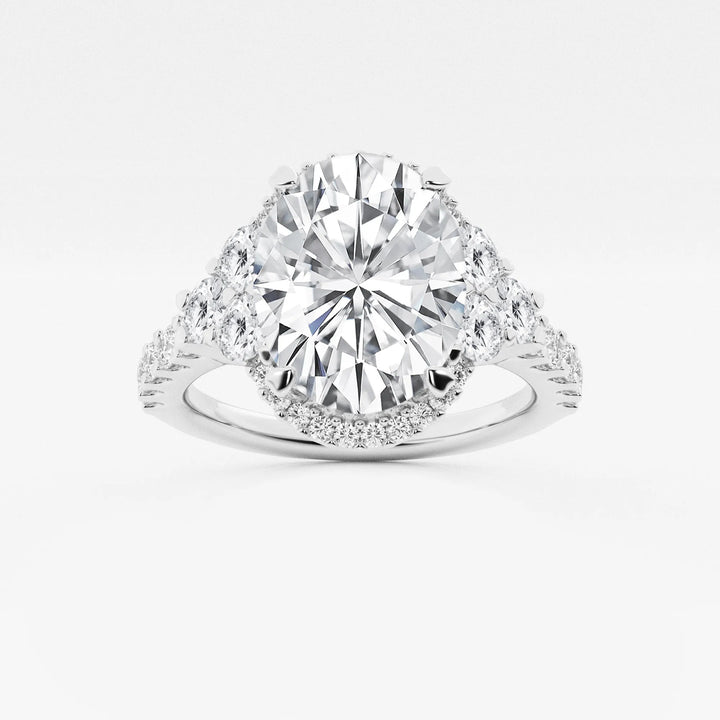 Aurelia Oval Lab Grown Diamond Halo Engagement Ring