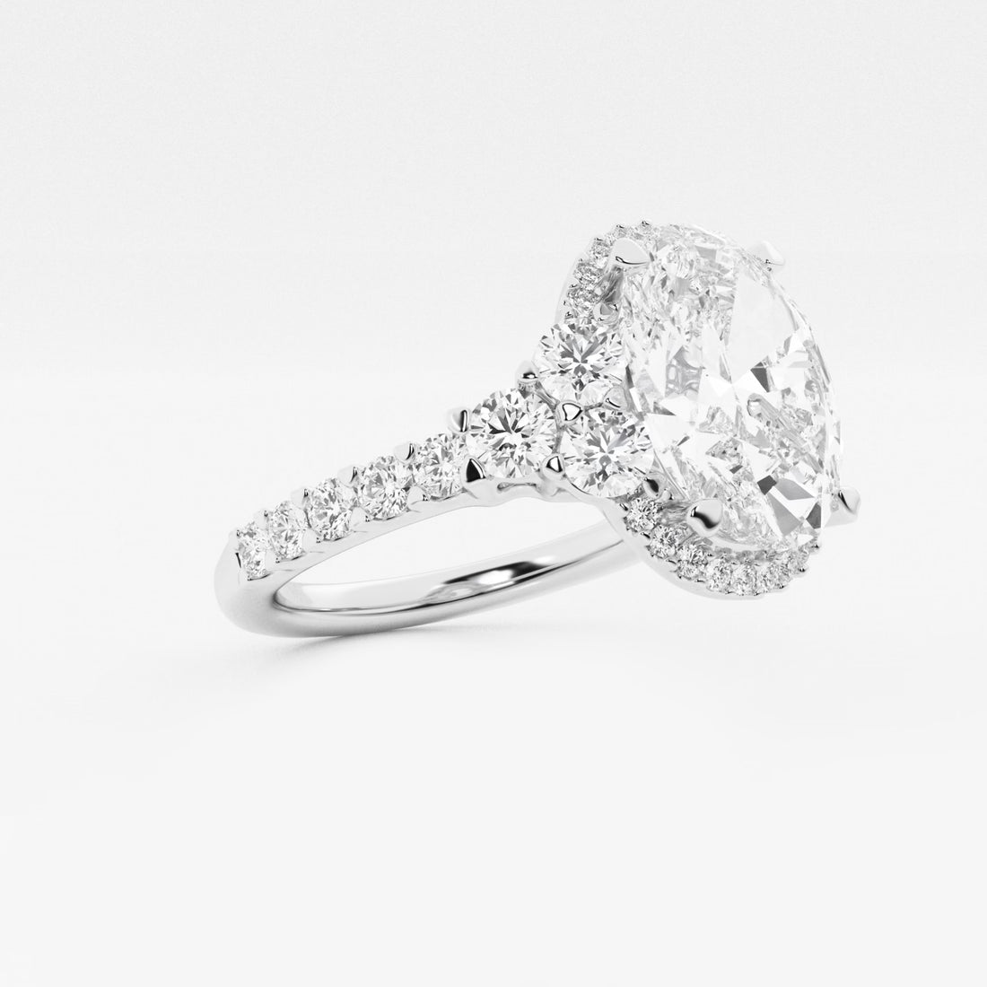 Aurelia Oval Lab Grown Diamond Halo Engagement Ring