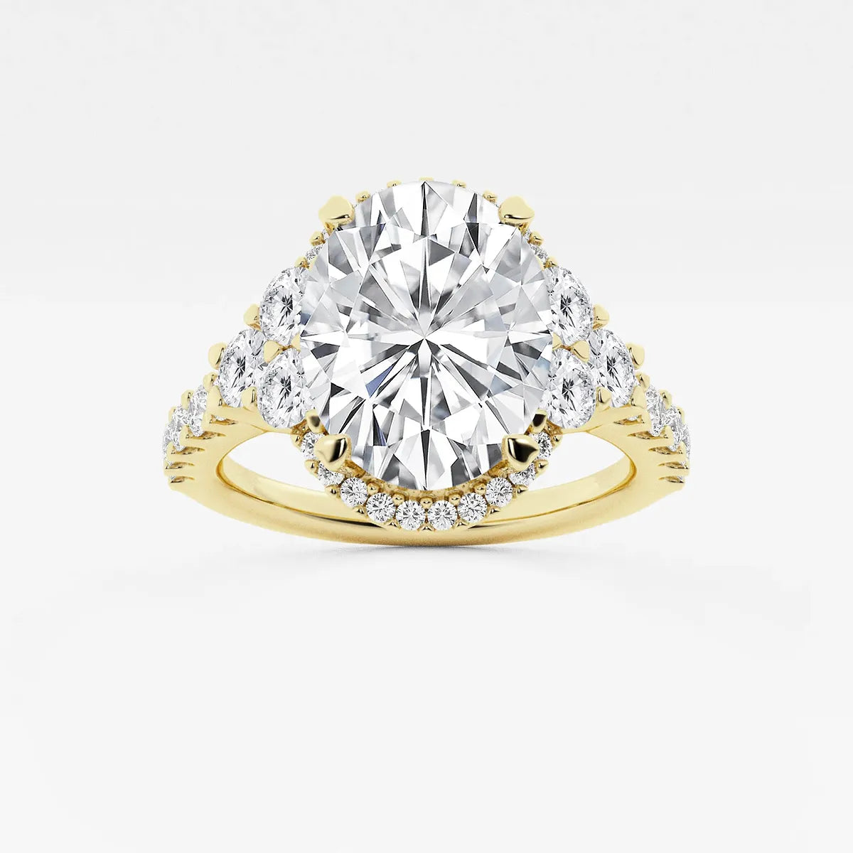 Aurelia Oval Lab Grown Diamond Halo Engagement Ring