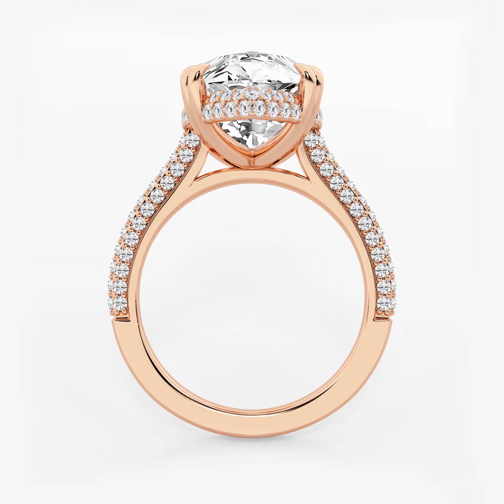 Elara Marquise Lab-Grown Diamond Double Prong Hidden Halo Engagement Ring