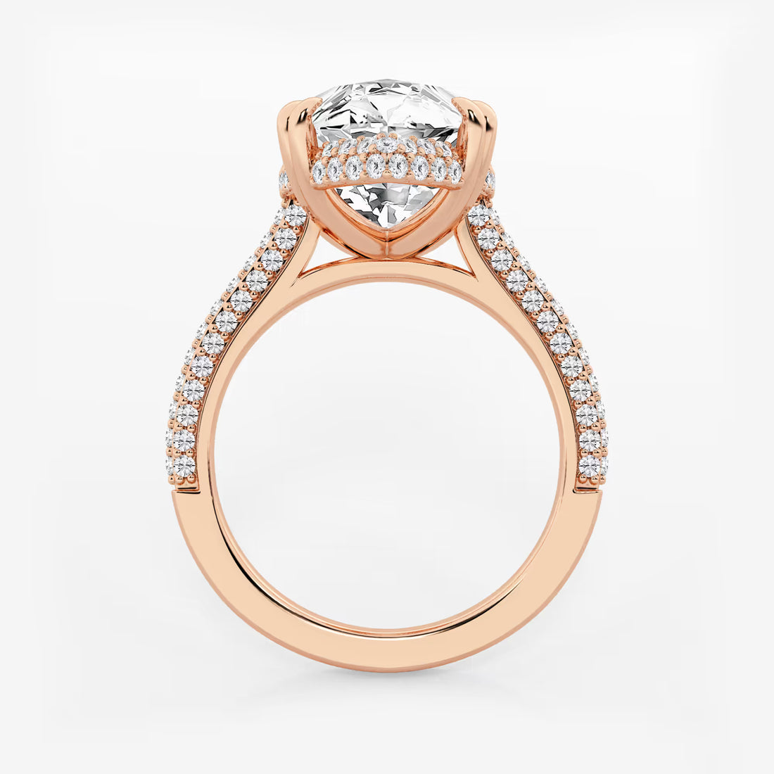 Elara Marquise Lab-Grown Diamond Double Prong Hidden Halo Engagement Ring
