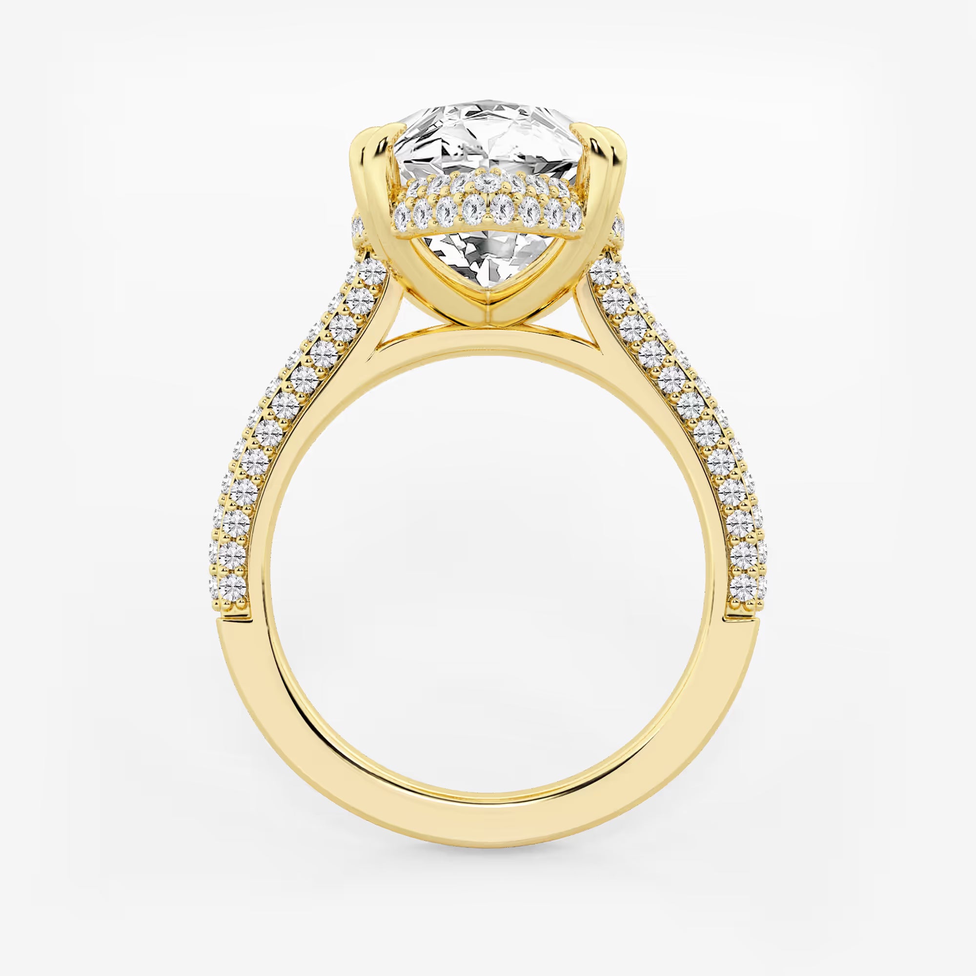Elara Marquise Lab-Grown Diamond Double Prong Hidden Halo Engagement Ring