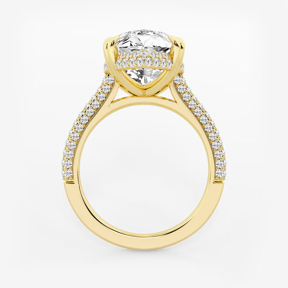 Elara Marquise Lab-Grown Diamond Double Prong Hidden Halo Engagement Ring