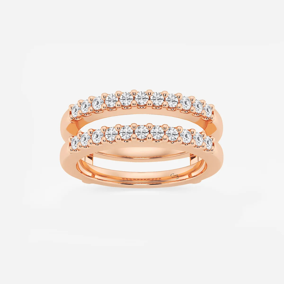 Duovéra Round Lab-Grown Diamond Double Row Ring Enhancer