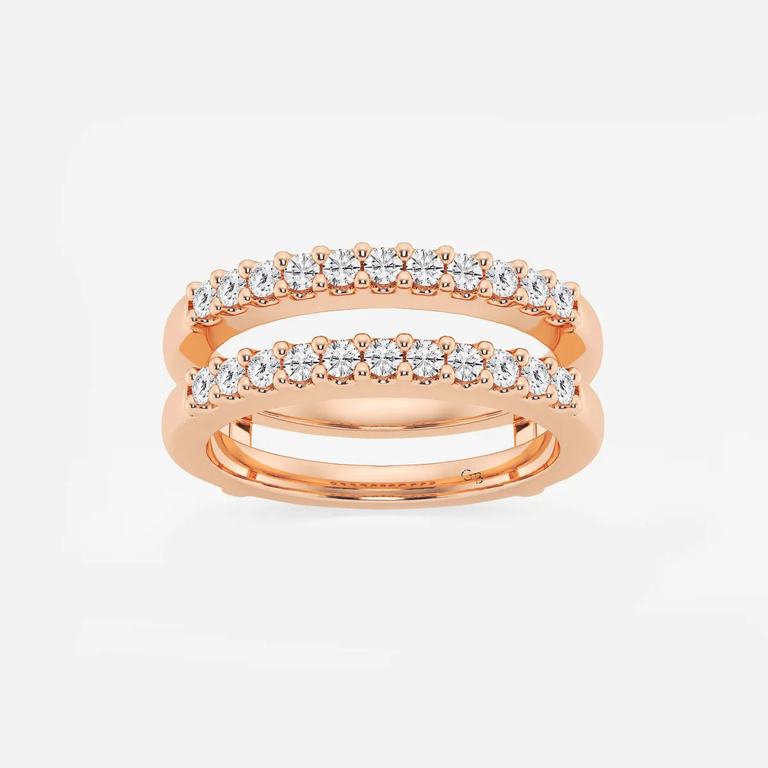 Duovéra Round Lab-Grown Diamond Double Row Ring Enhancer