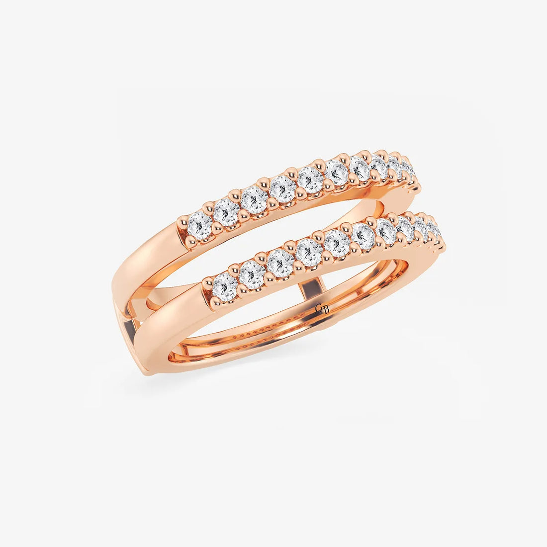 Duovéra Round Lab-Grown Diamond Double Row Ring Enhancer