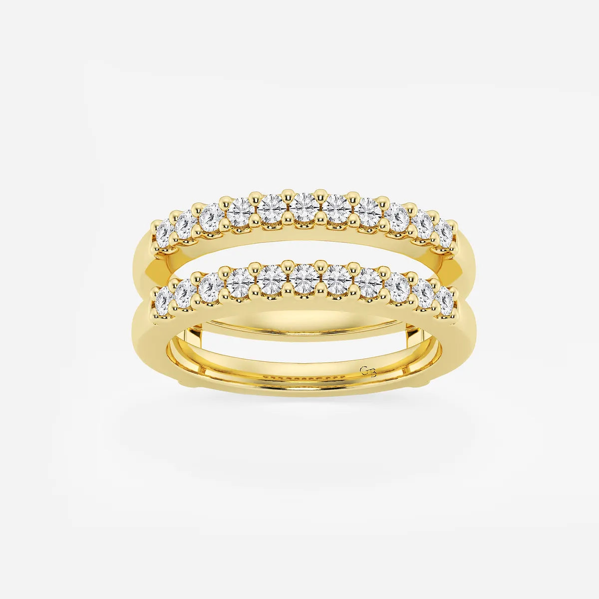 Duovéra Round Lab-Grown Diamond Double Row Ring Enhancer