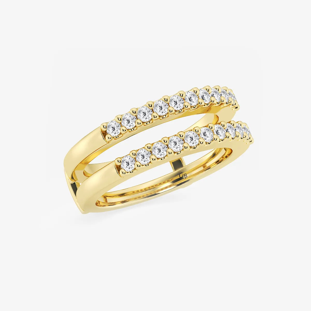 Duovéra Round Lab-Grown Diamond Double Row Ring Enhancer