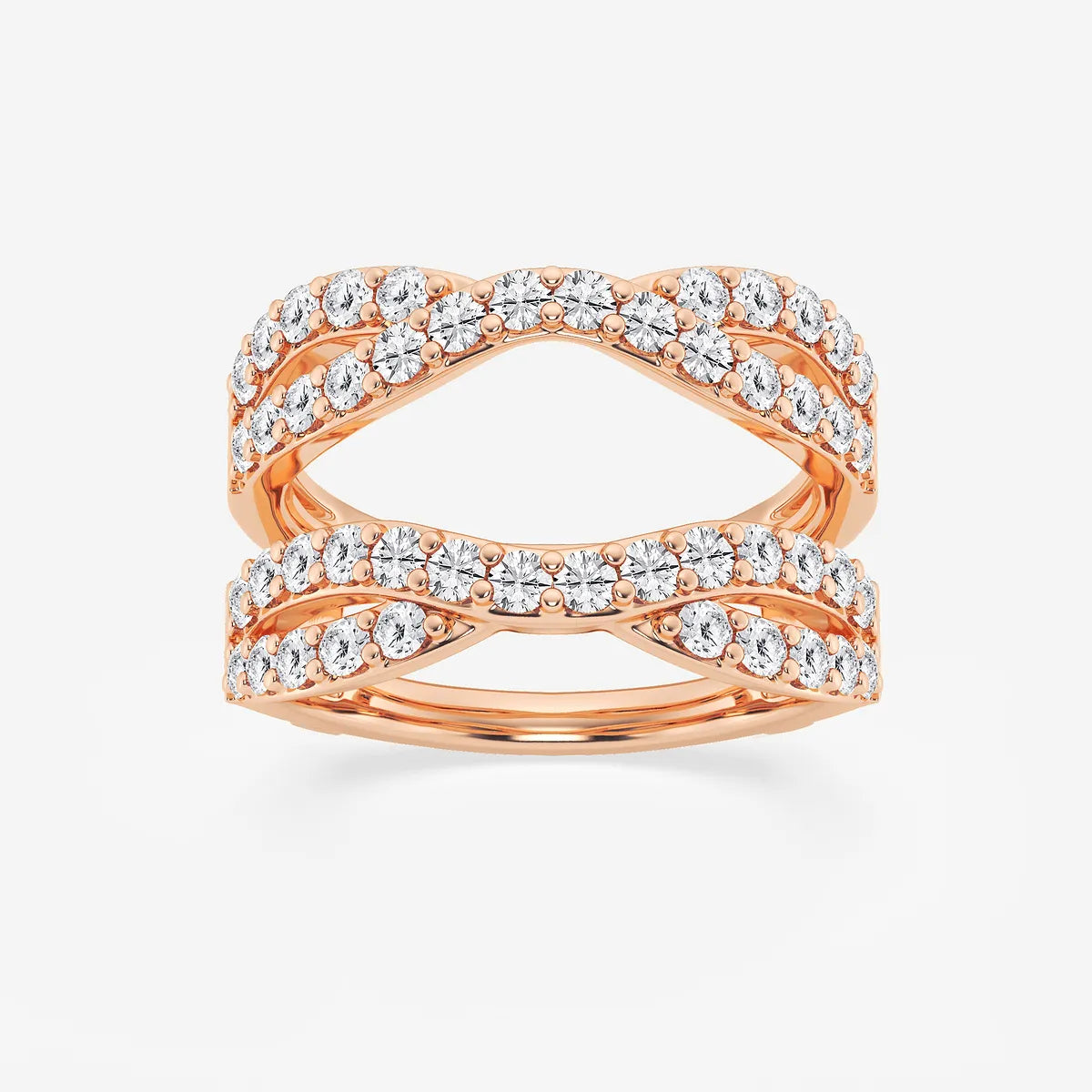 Infinitya Luxe Round Lab-Grown Diamond Crossover Ring Enhancer