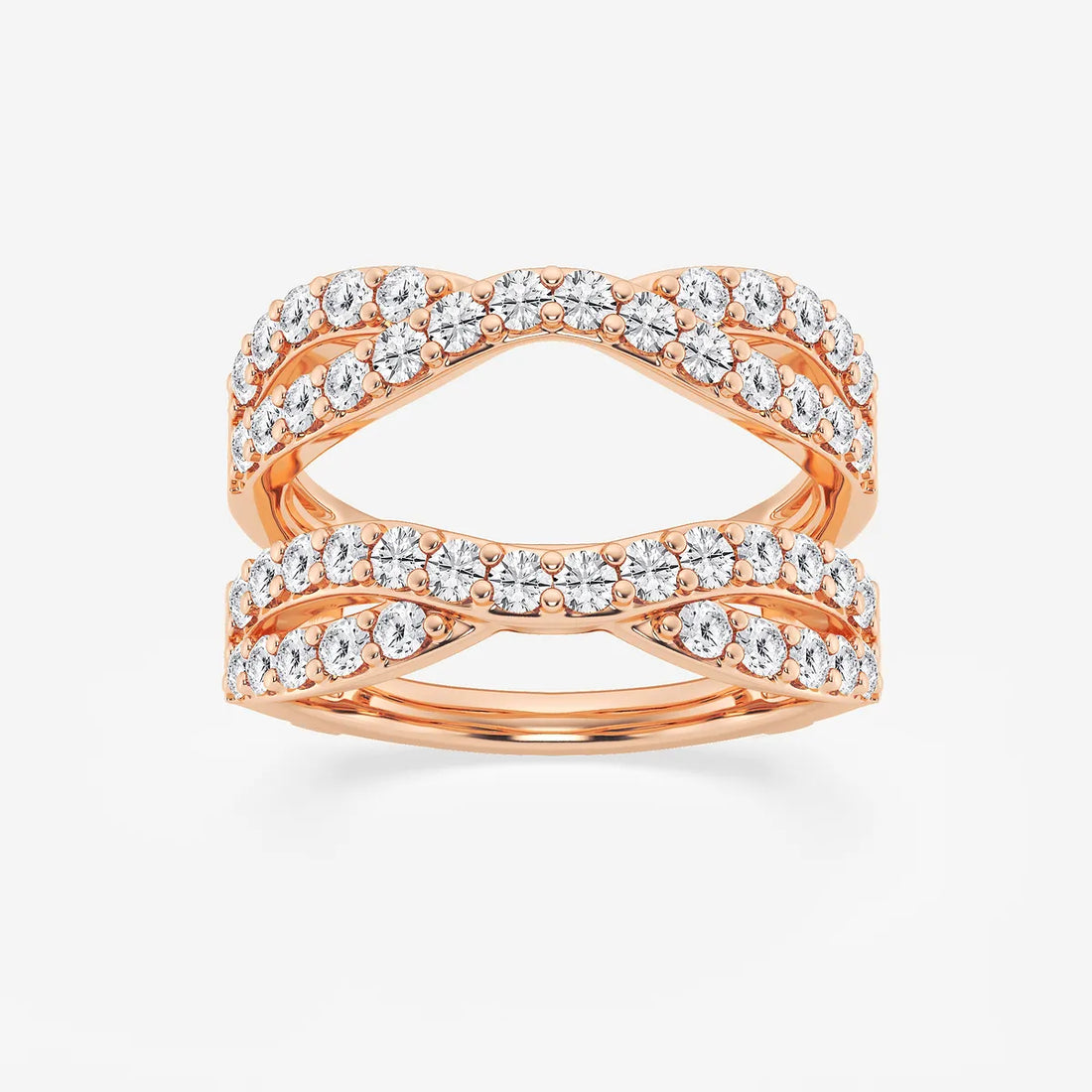 Infinitya Luxe Round Lab-Grown Diamond Crossover Ring Enhancer