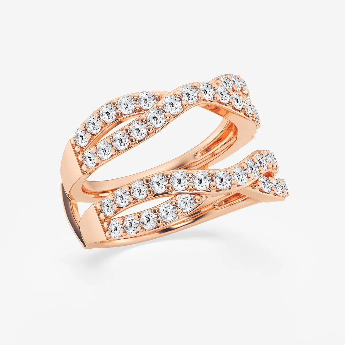 Infinitya Luxe Round Lab-Grown Diamond Crossover Ring Enhancer
