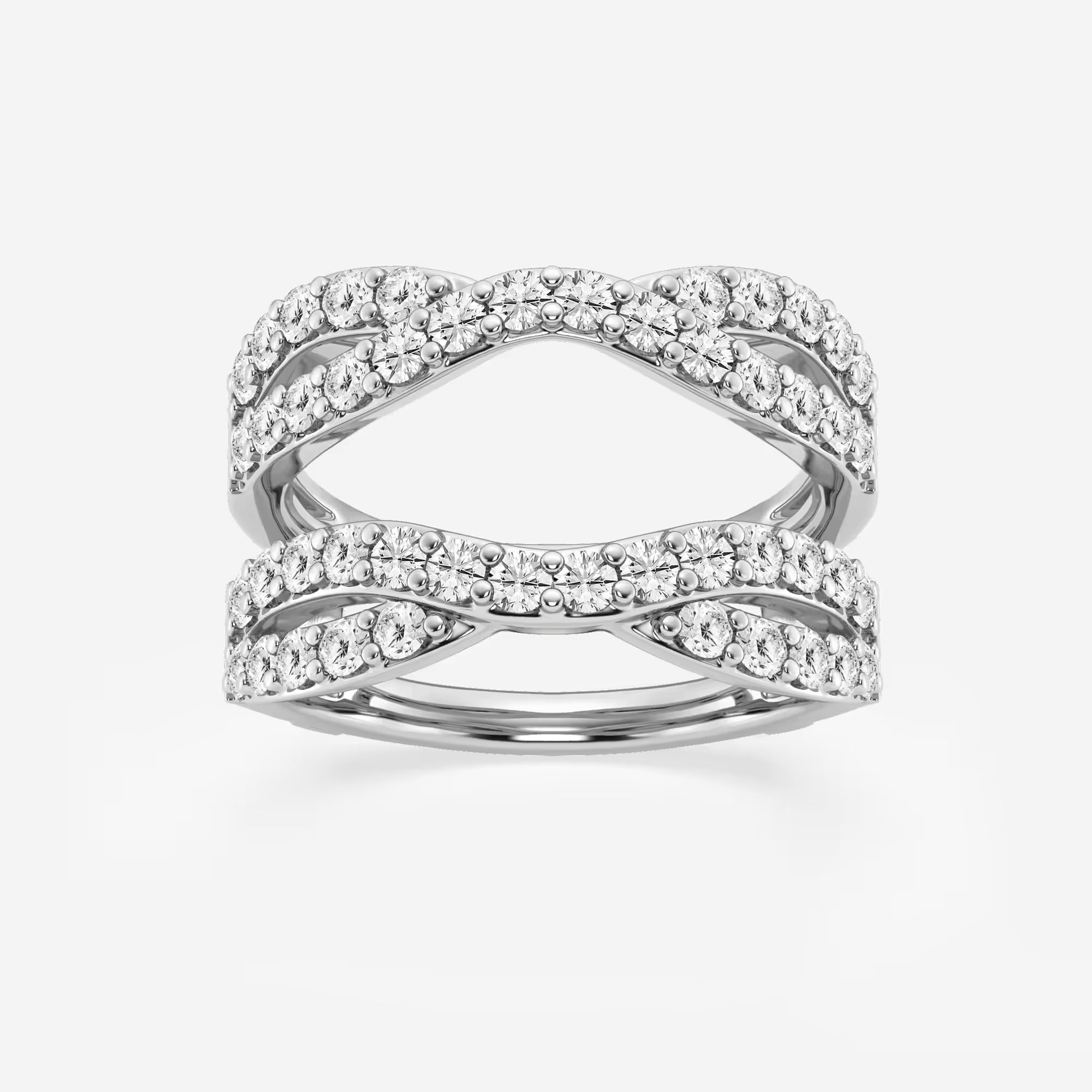 Infinitya Luxe Round Lab-Grown Diamond Crossover Ring Enhancer
