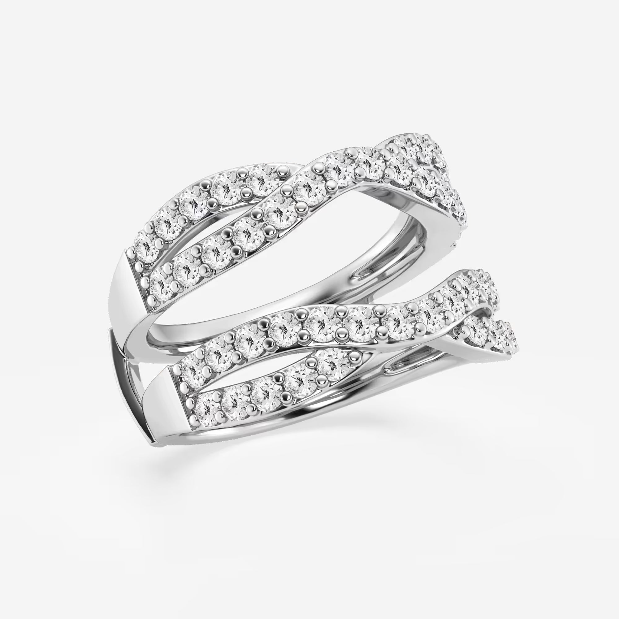 Infinitya Luxe Round Lab-Grown Diamond Crossover Ring Enhancer