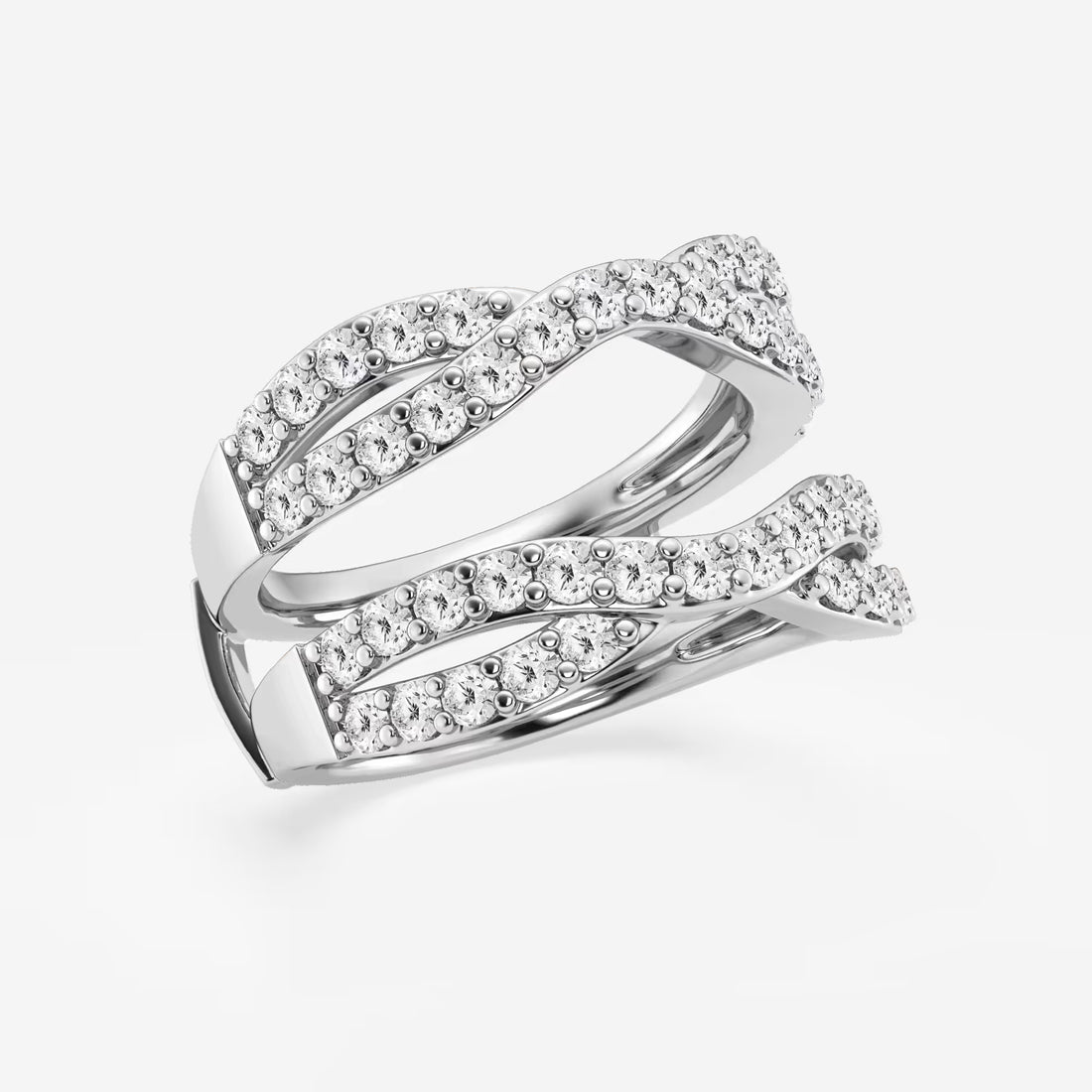 Infinitya Luxe Round Lab-Grown Diamond Crossover Ring Enhancer