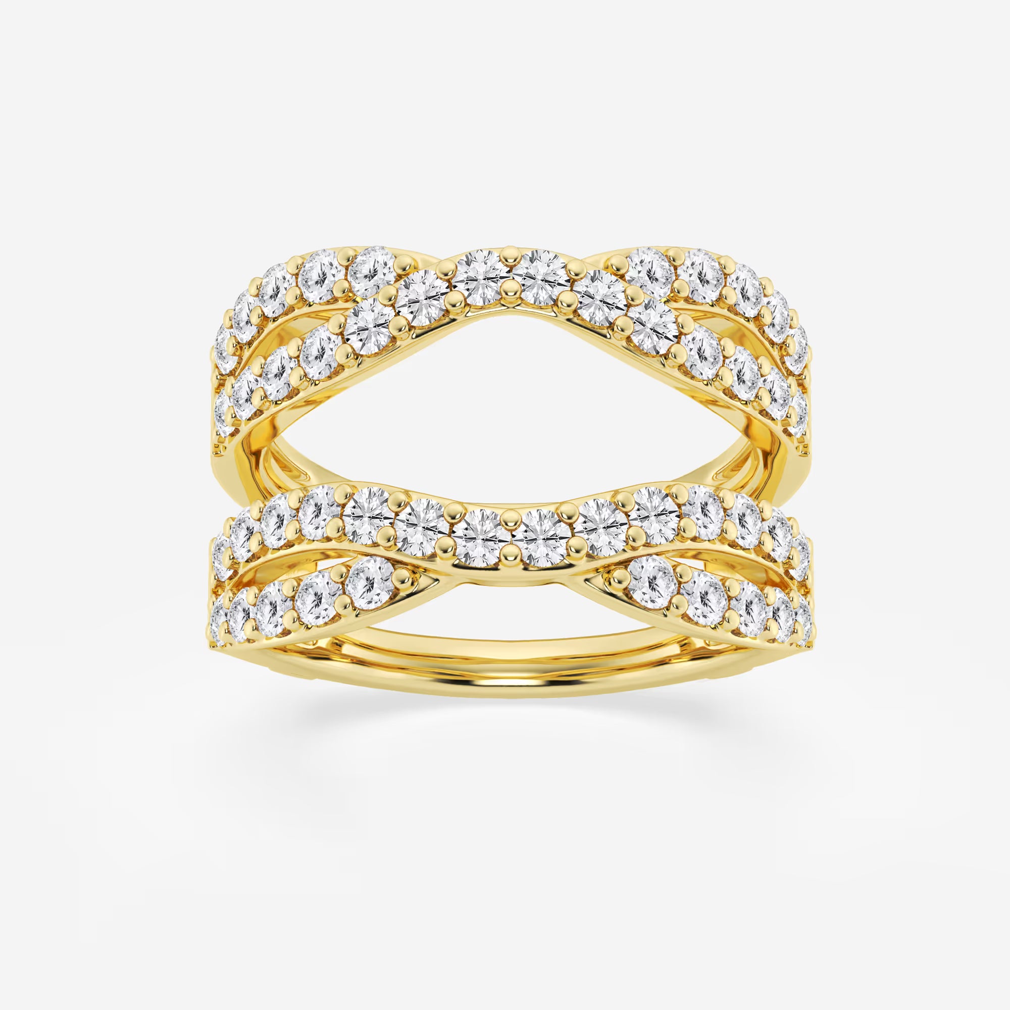 Infinitya Luxe Round Lab-Grown Diamond Crossover Ring Enhancer