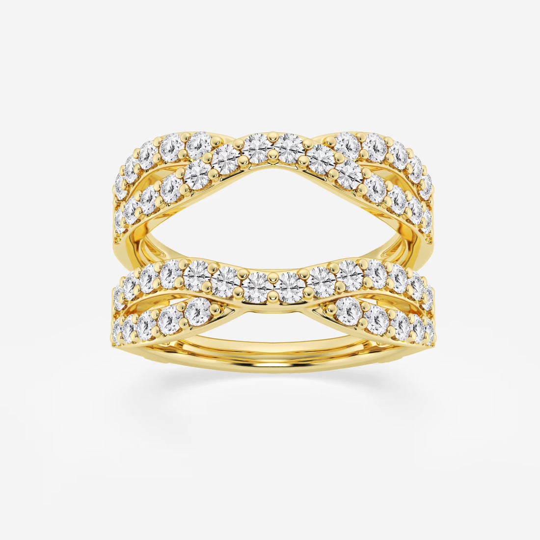 Infinitya Luxe Round Lab-Grown Diamond Crossover Ring Enhancer