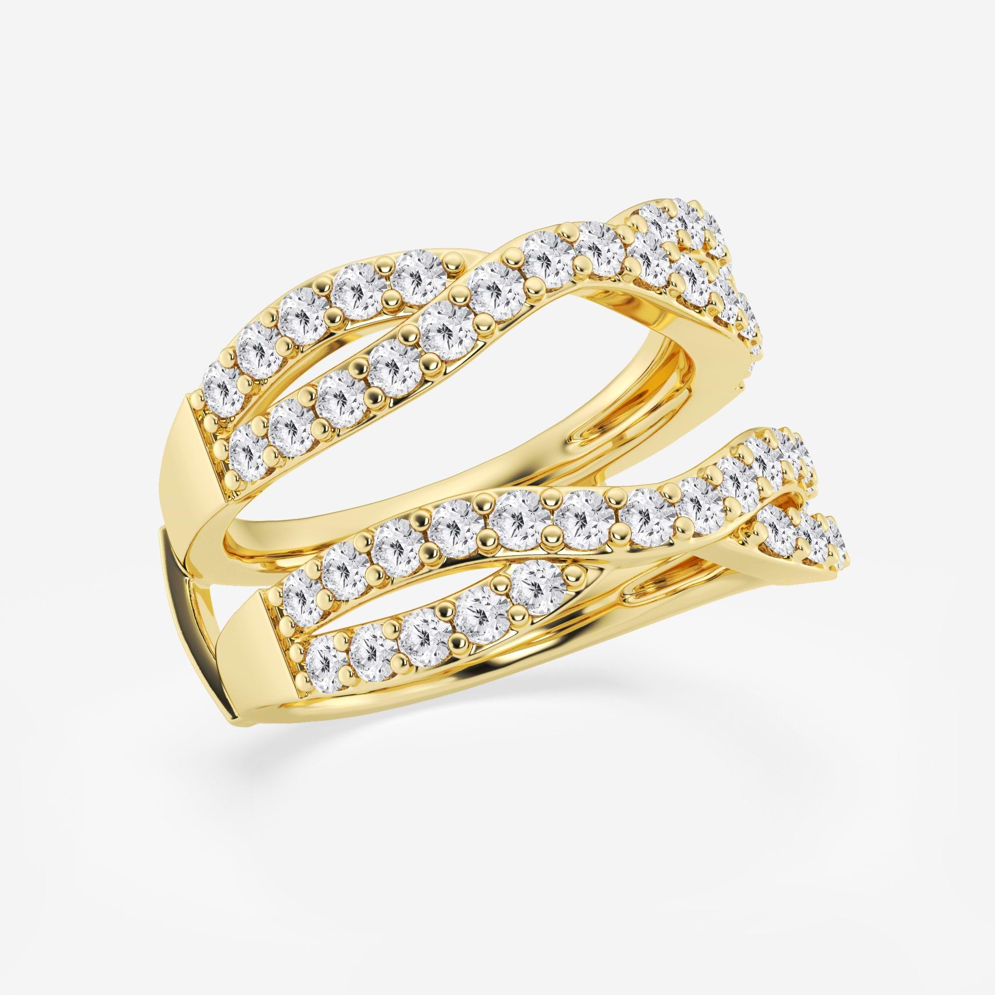 Infinitya Luxe Round Lab-Grown Diamond Crossover Ring Enhancer