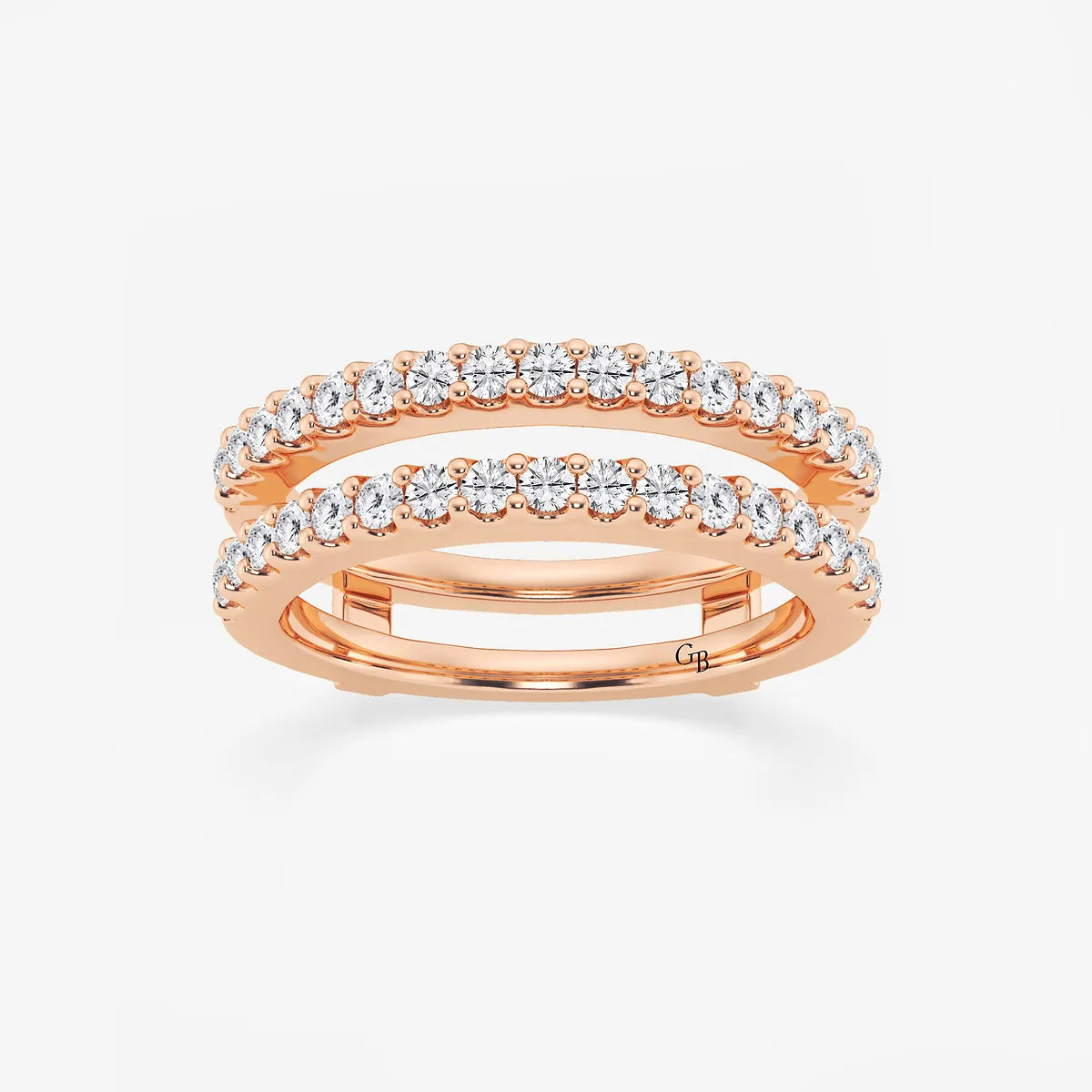 LuxeFrame Round Lab-Grown Diamond Double Row Ring Enhancer