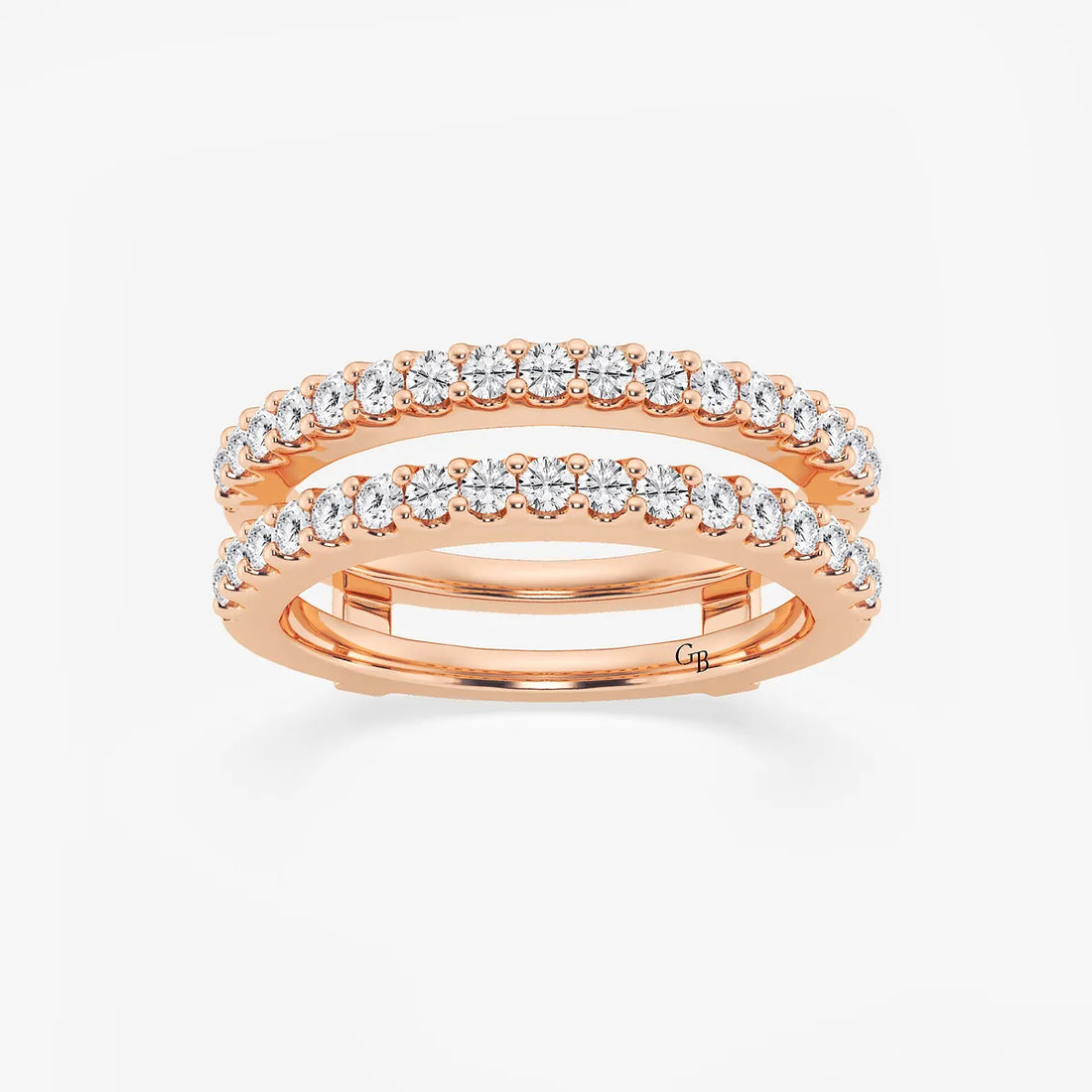 LuxeFrame Round Lab-Grown Diamond Double Row Ring Enhancer