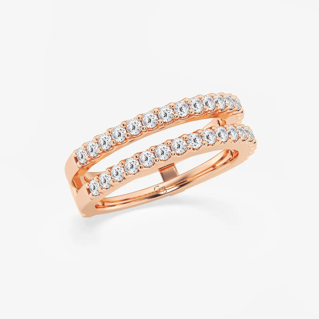 LuxeFrame Round Lab-Grown Diamond Double Row Ring Enhancer