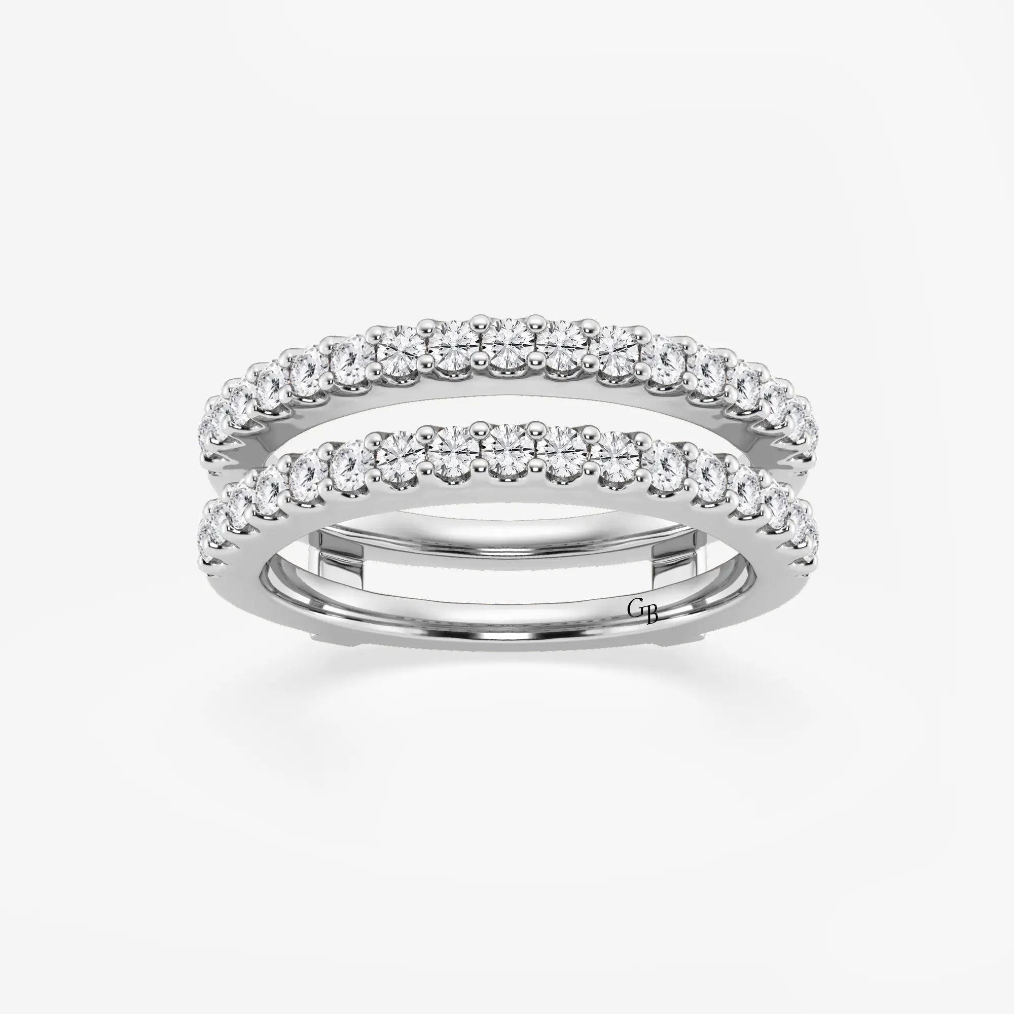 LuxeFrame Round Lab-Grown Diamond Double Row Ring Enhancer