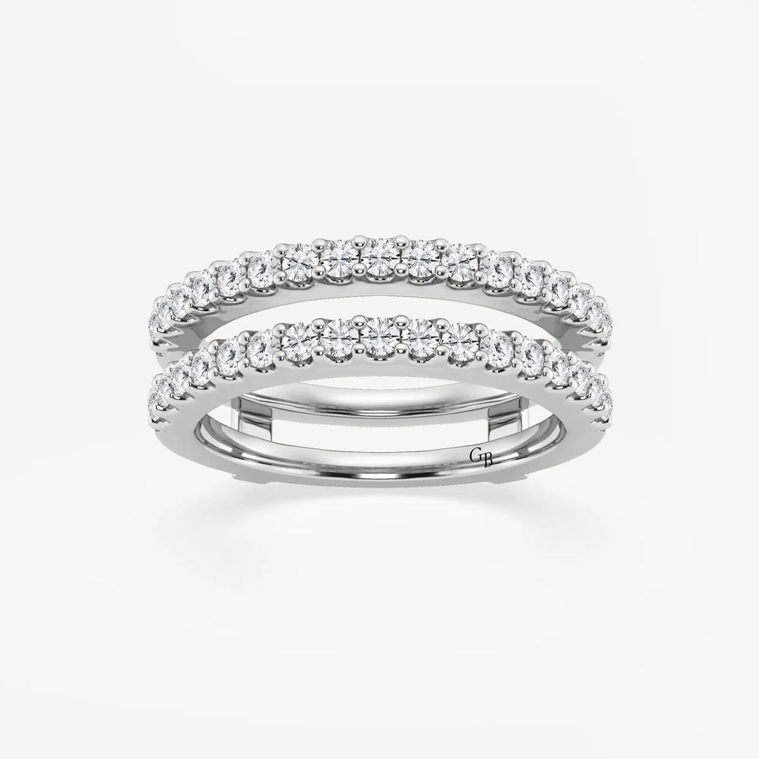 LuxeFrame Round Lab-Grown Diamond Double Row Ring Enhancer
