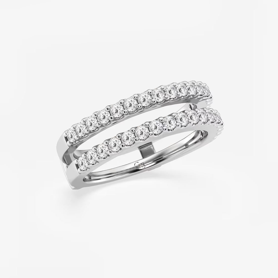 LuxeFrame Round Lab-Grown Diamond Double Row Ring Enhancer