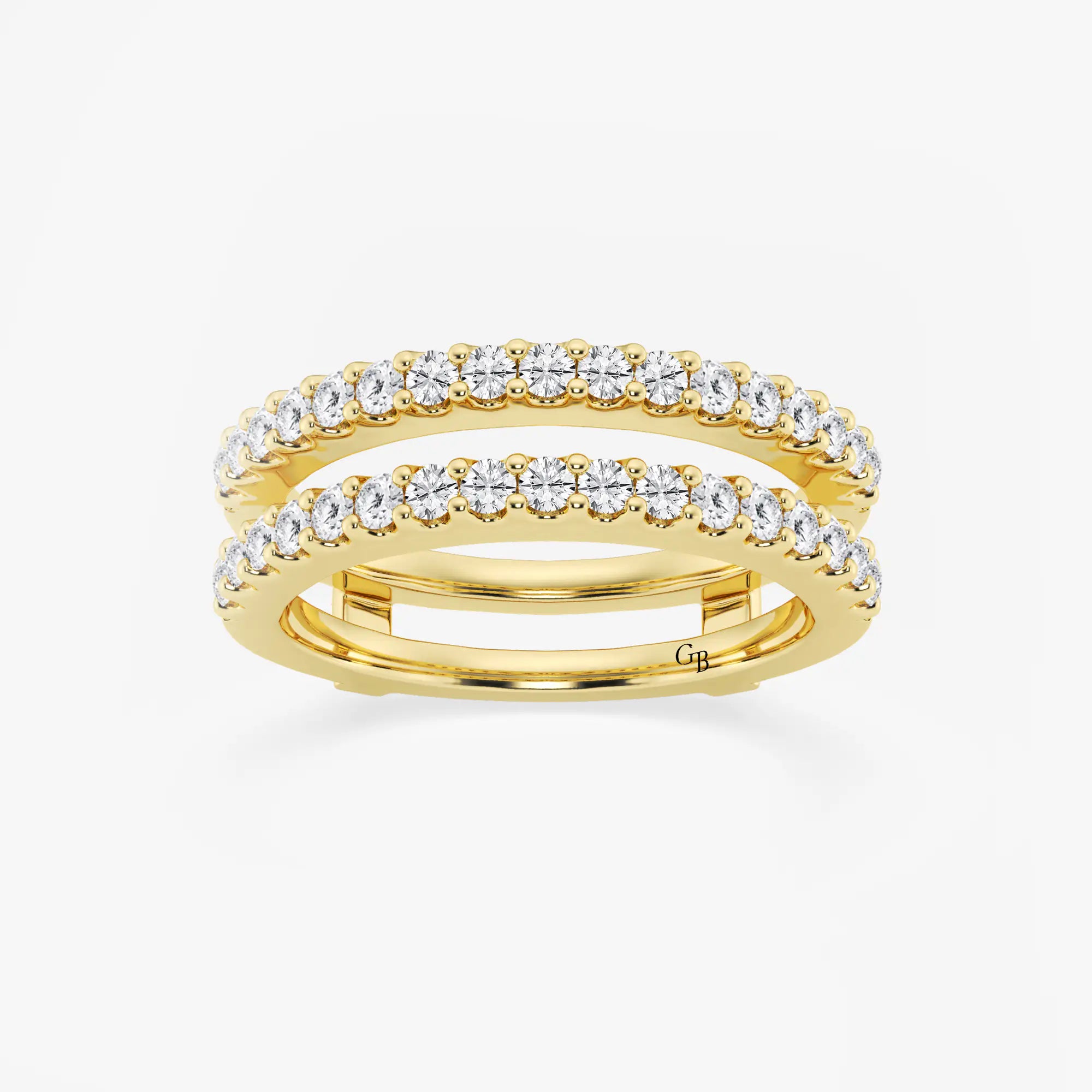 LuxeFrame Round Lab-Grown Diamond Double Row Ring Enhancer