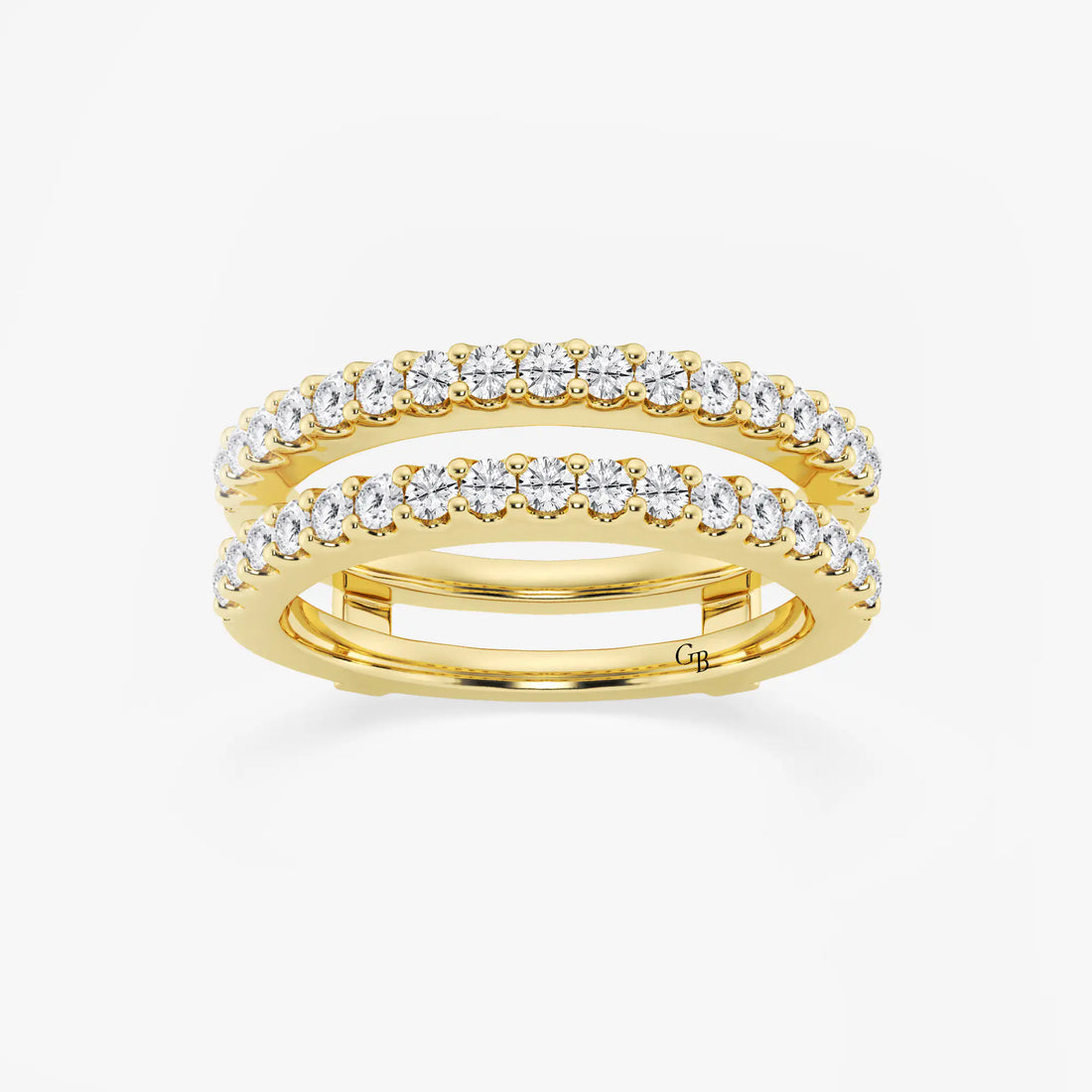 LuxeFrame Round Lab-Grown Diamond Double Row Ring Enhancer