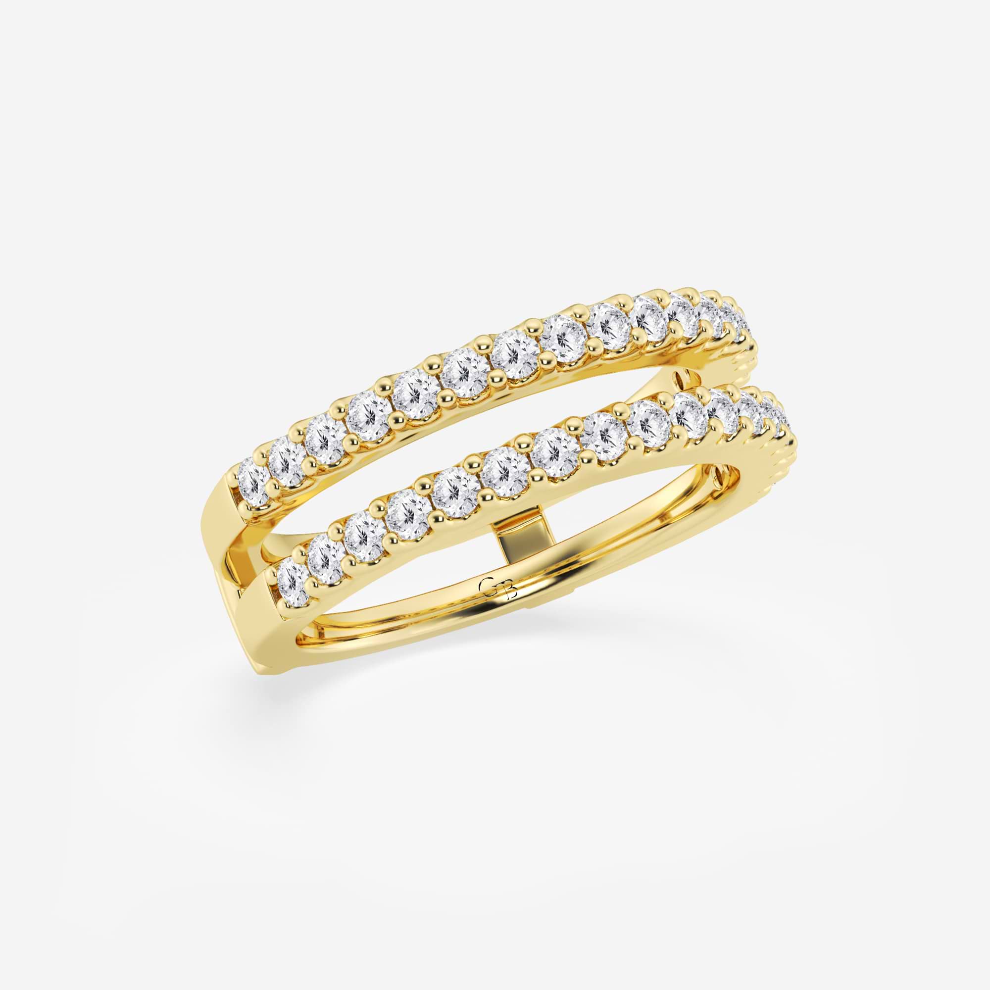 LuxeFrame Round Lab-Grown Diamond Double Row Ring Enhancer