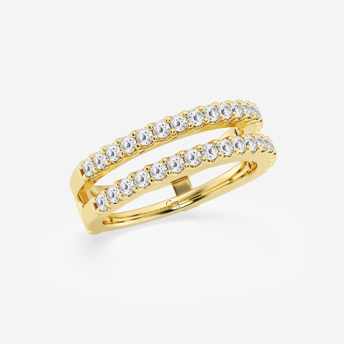 LuxeFrame Round Lab-Grown Diamond Double Row Ring Enhancer