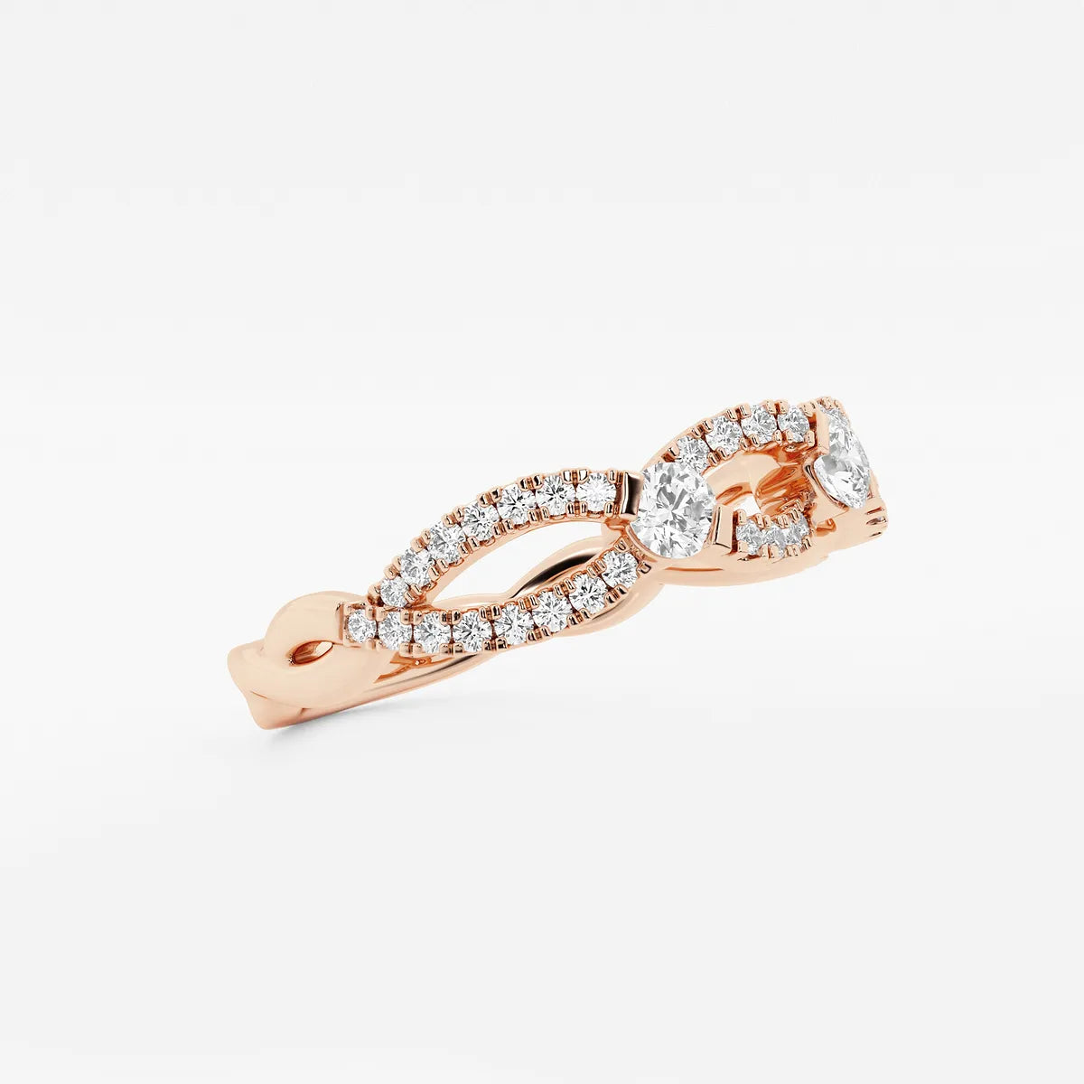 Infinelle Round Lab-Grown Diamond Stackable Infinity Ring