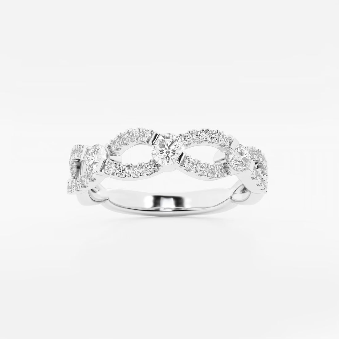 Infinelle Round Lab-Grown Diamond Stackable Infinity Ring