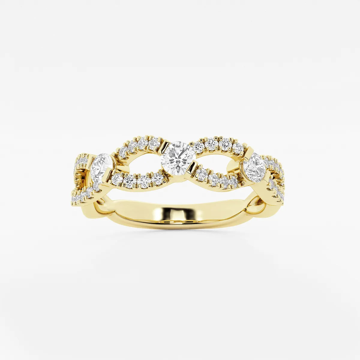 Infinelle Round Lab-Grown Diamond Stackable Infinity Ring