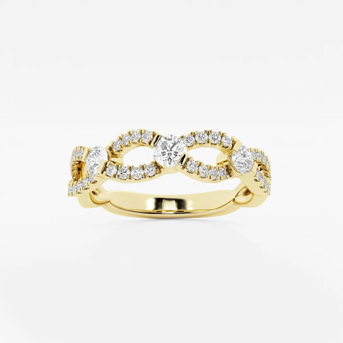 Infinelle Round Lab-Grown Diamond Stackable Infinity Ring