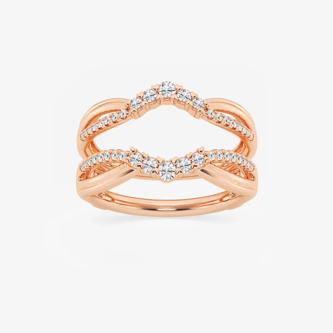 Gradiora Round Lab-Grown Diamond Graduated Ring Enhancer