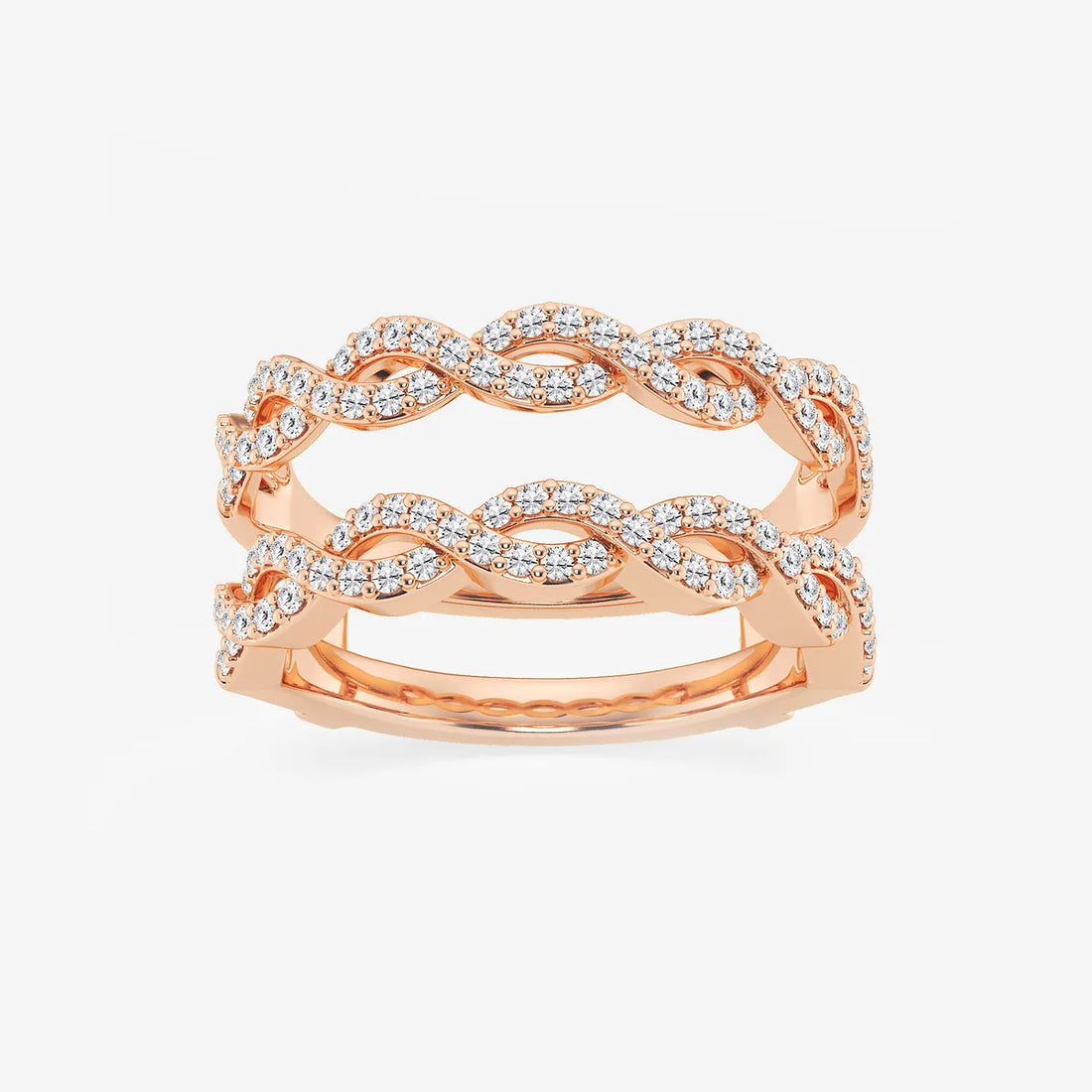 Braidelle Round Lab-Grown Diamond Braided Ring Enhancer