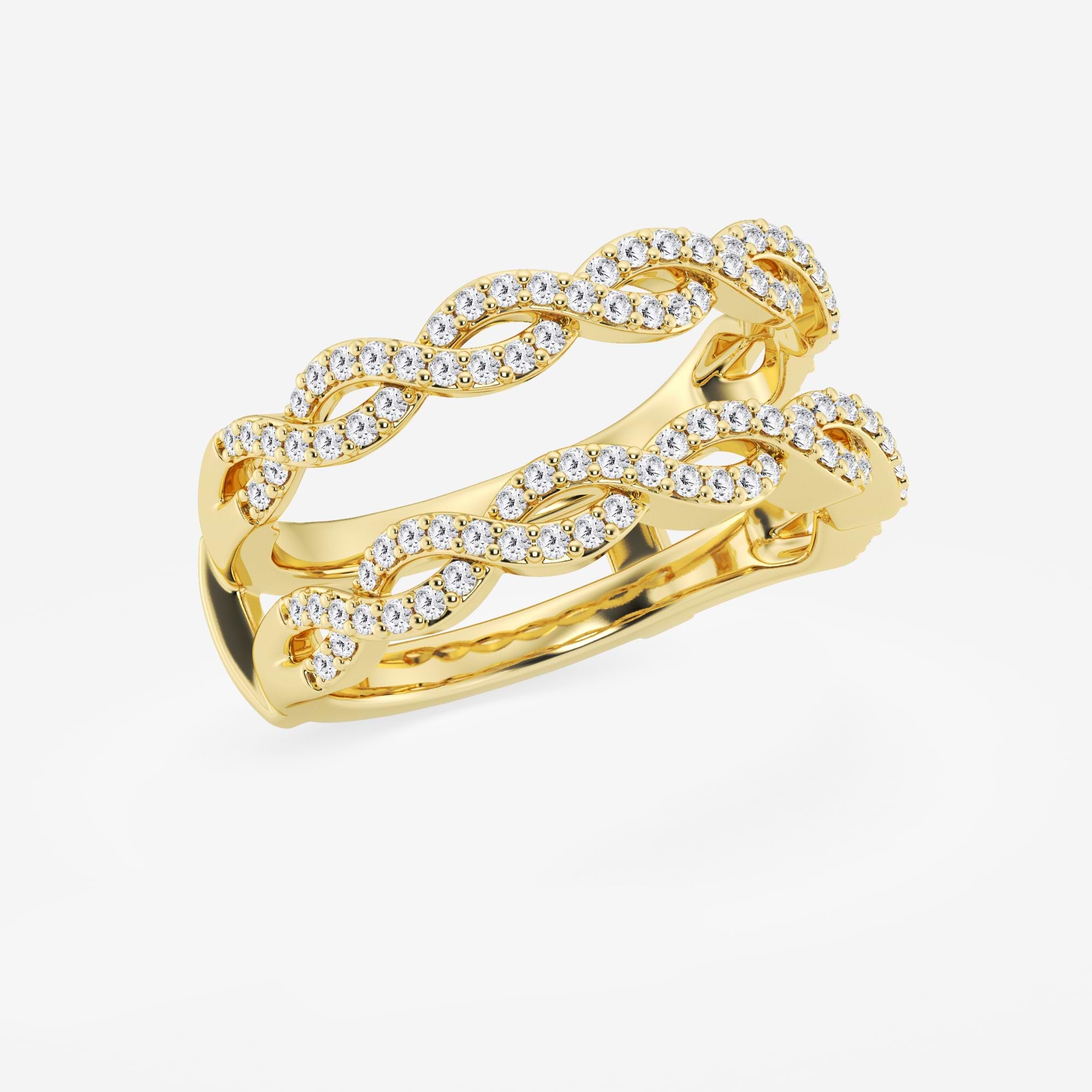 Braidelle Round Lab-Grown Diamond Braided Ring Enhancer