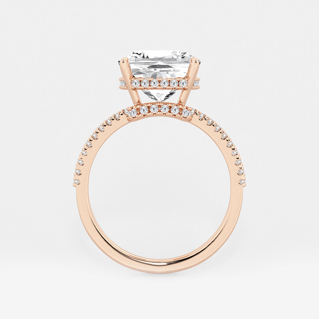 Cushion Lab Grown Diamond Eternity Engagement Ring