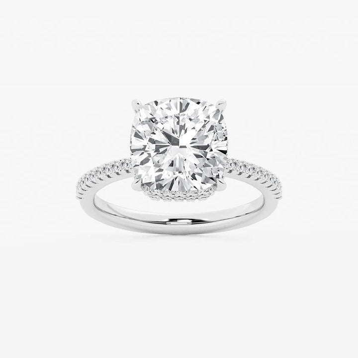 Cushion Lab Grown Diamond Eternity Engagement Ring