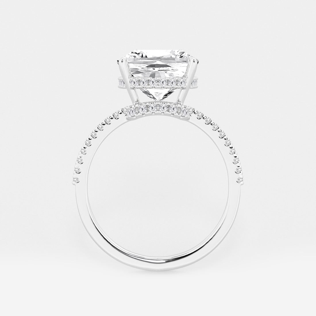 Cushion Lab Grown Diamond Eternity Engagement Ring