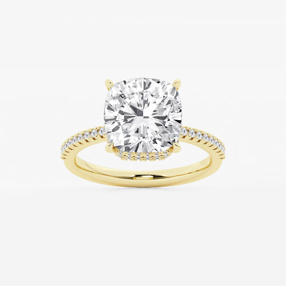 Cushion Lab Grown Diamond Eternity Engagement Ring
