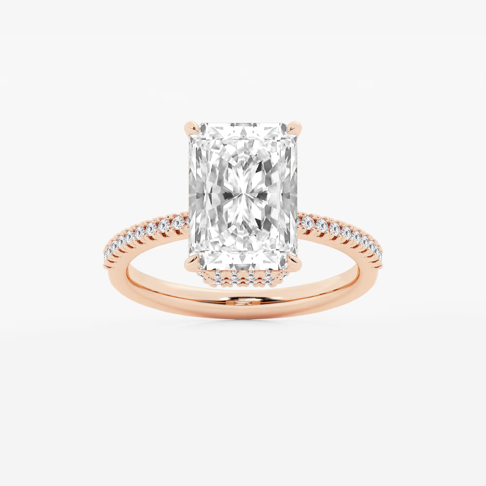 Elantra Lab-Grown Diamond Side Stone Engagement Ring