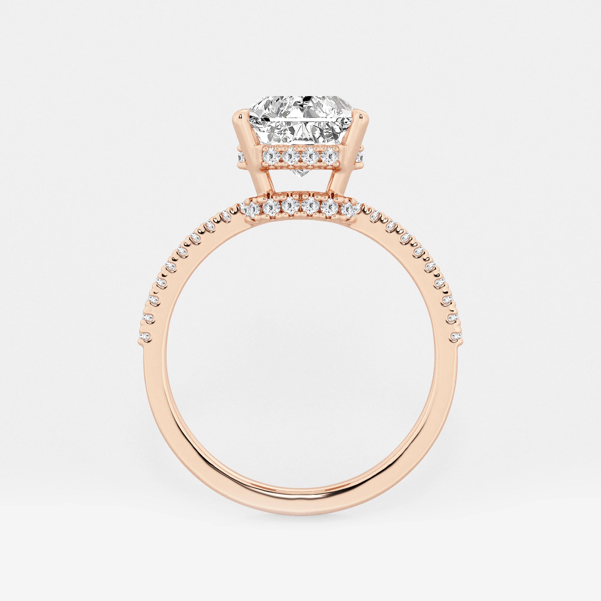 Elantra Lab-Grown Diamond Side Stone Engagement Ring