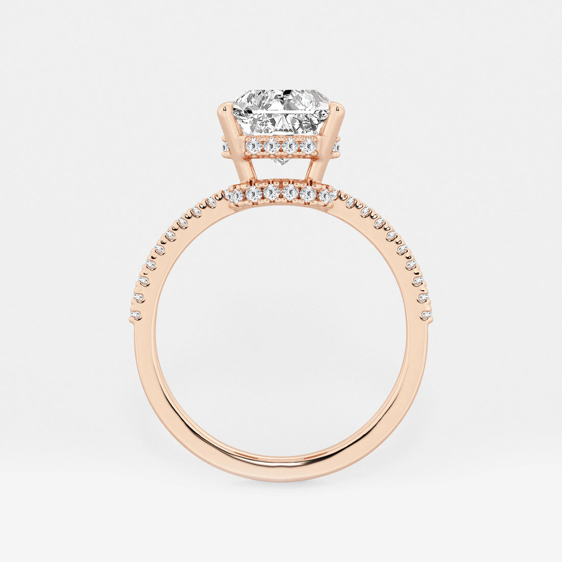 Elantra Lab-Grown Diamond Side Stone Engagement Ring